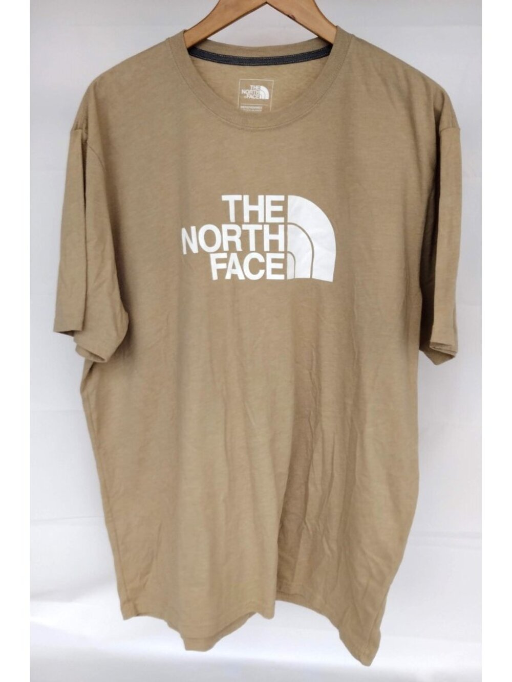 The North Face Shirt Mens XL Tan Large Logo Graphic Short Sleeve Casual Tee - Picture 2 of 6